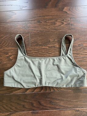 SKIMS Olive Green Scoop Neck Bra